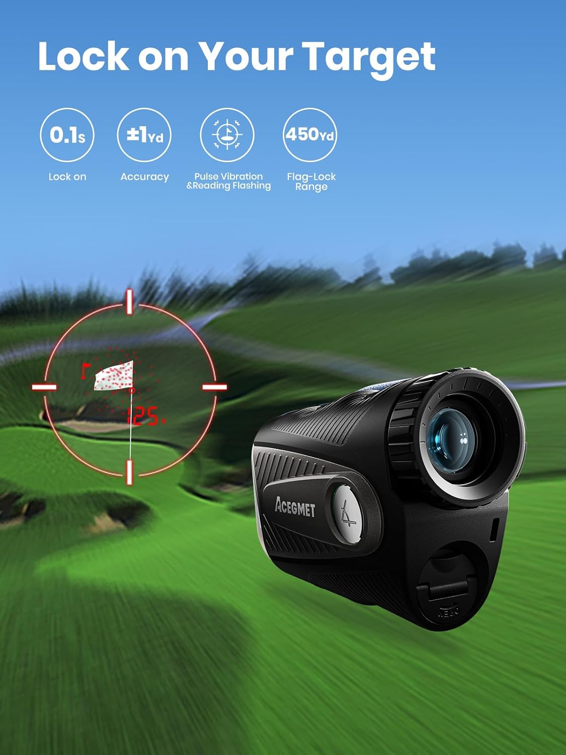 Golf Rangefinder with Slope Switch-1300 Yards