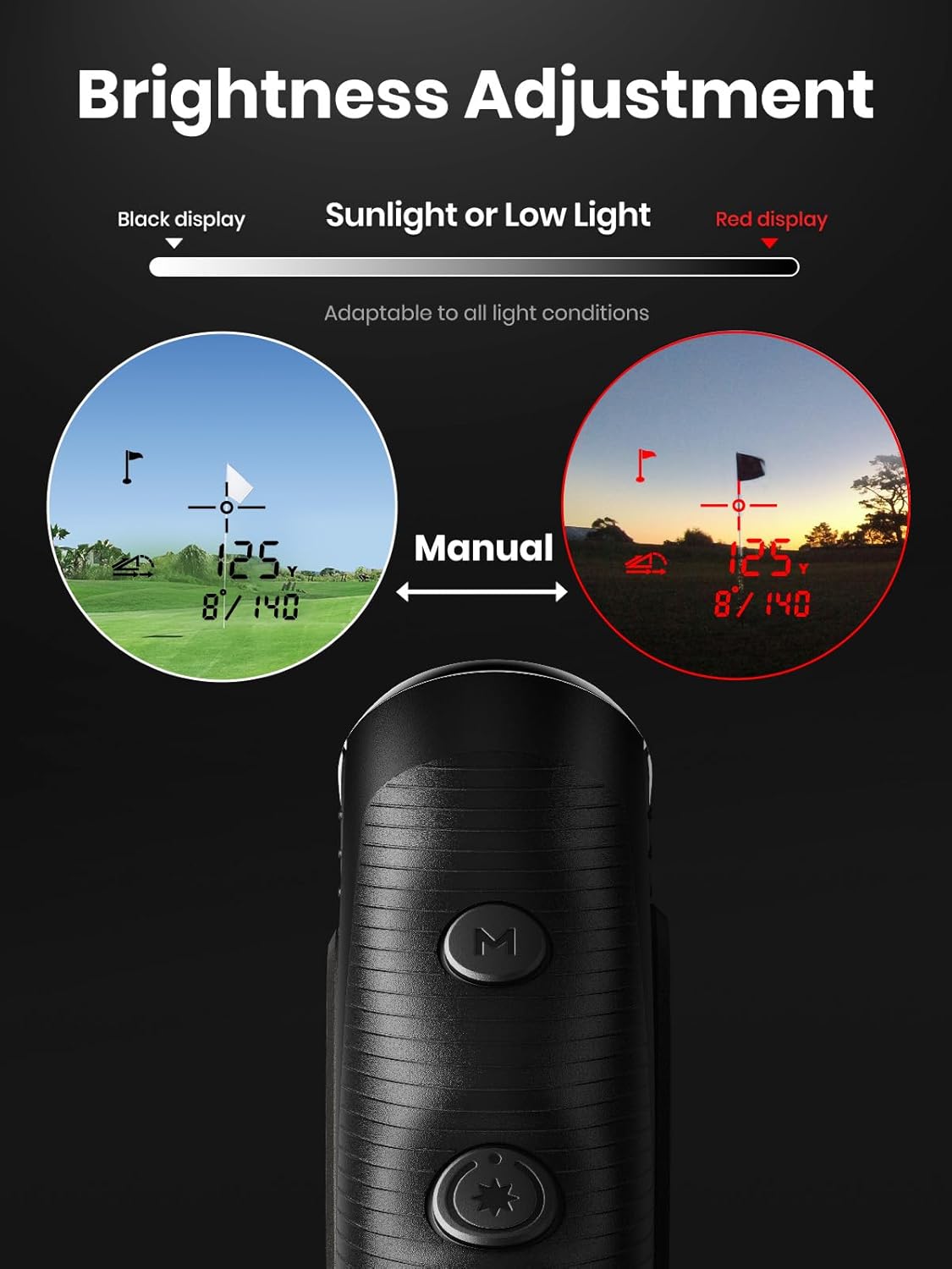 Golf Rangefinder with Slope Switch-1300 Yards