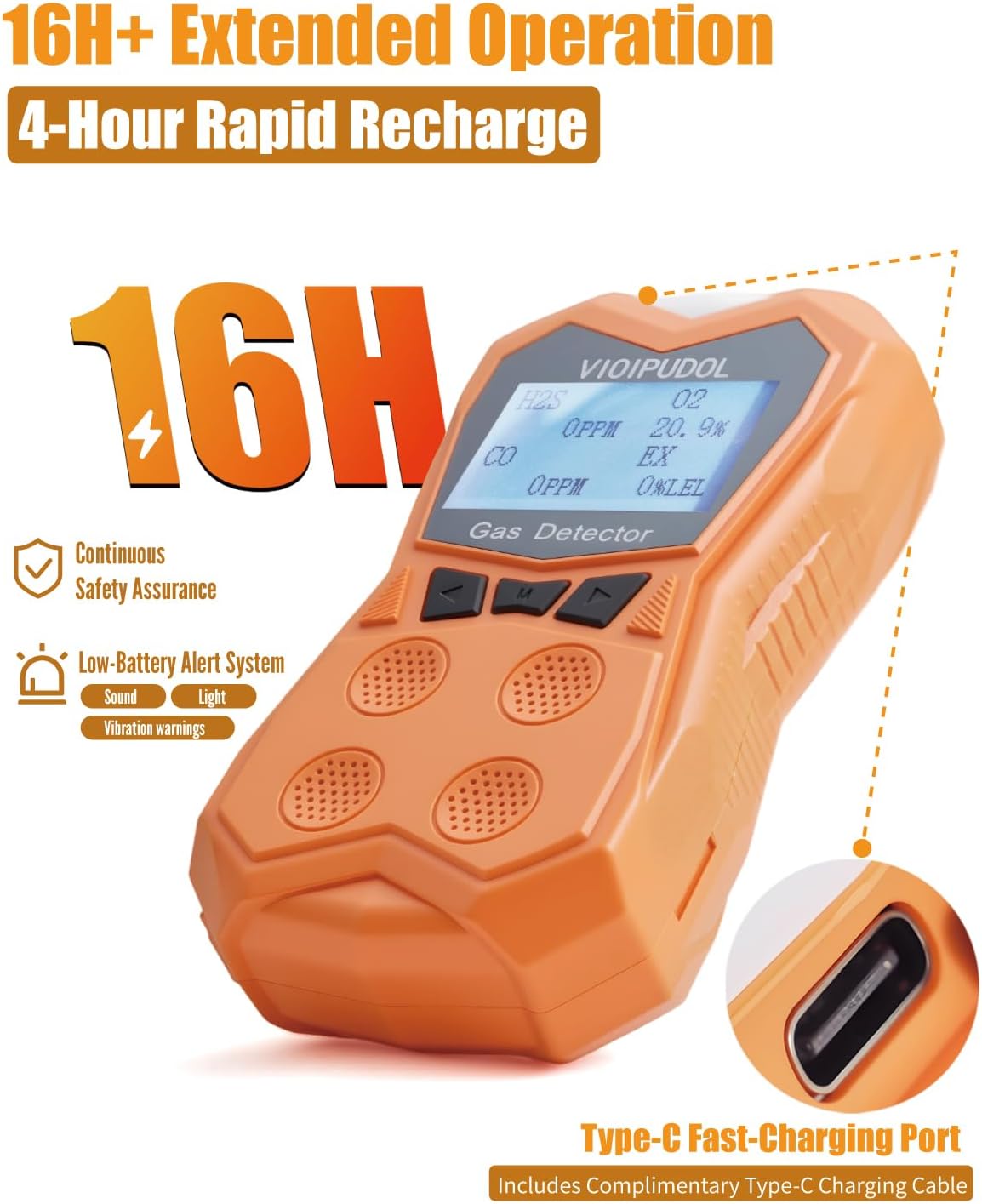 4-Gas Monitor（CO，O2，H2S，LEL）