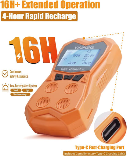 4-Gas Monitor（CO，O2，H2S，LEL）