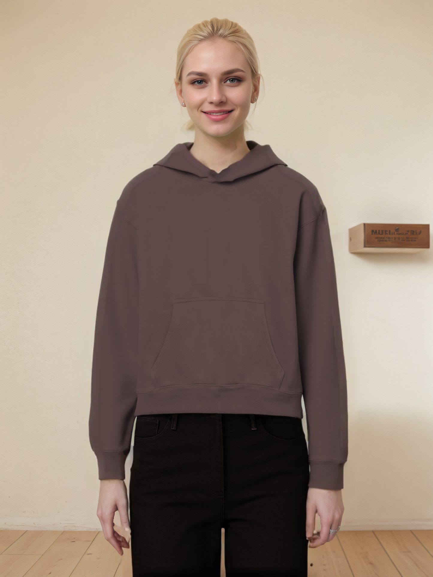 Chocolate Casual Sweatfleece Hoodie（5pcs,$27 ea)