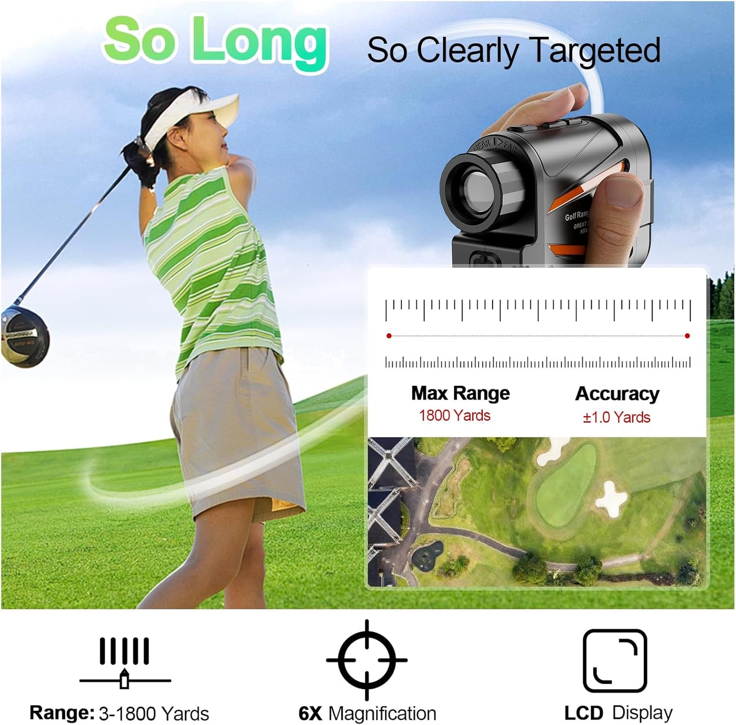 1800 Yards Golf Laser Rangefinder