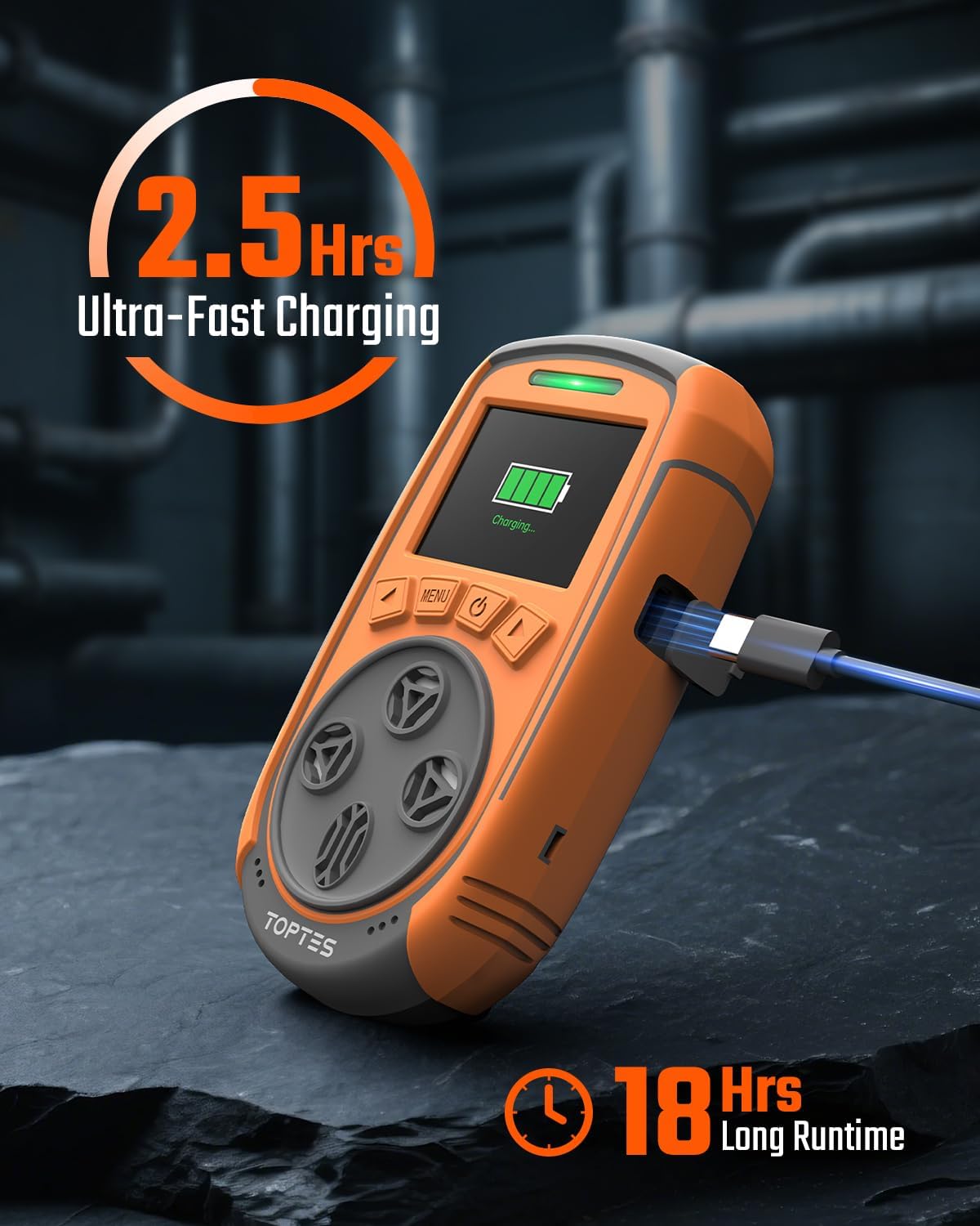 4 Gas Monitor Multi Gas Detector(H₂S, CO, LEL,  O₂)