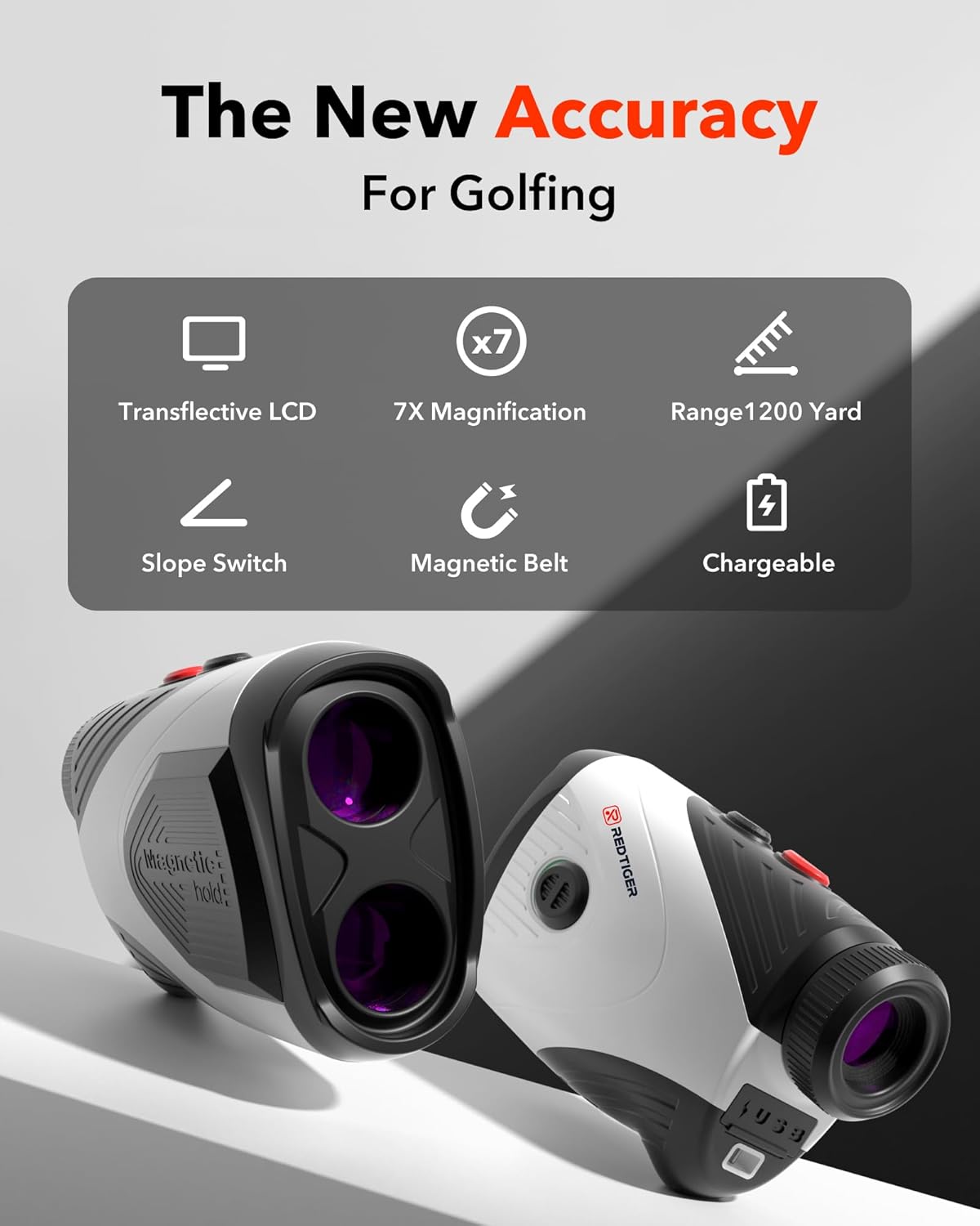 Golf Rangefinder with Slope Switch-1200 Yards