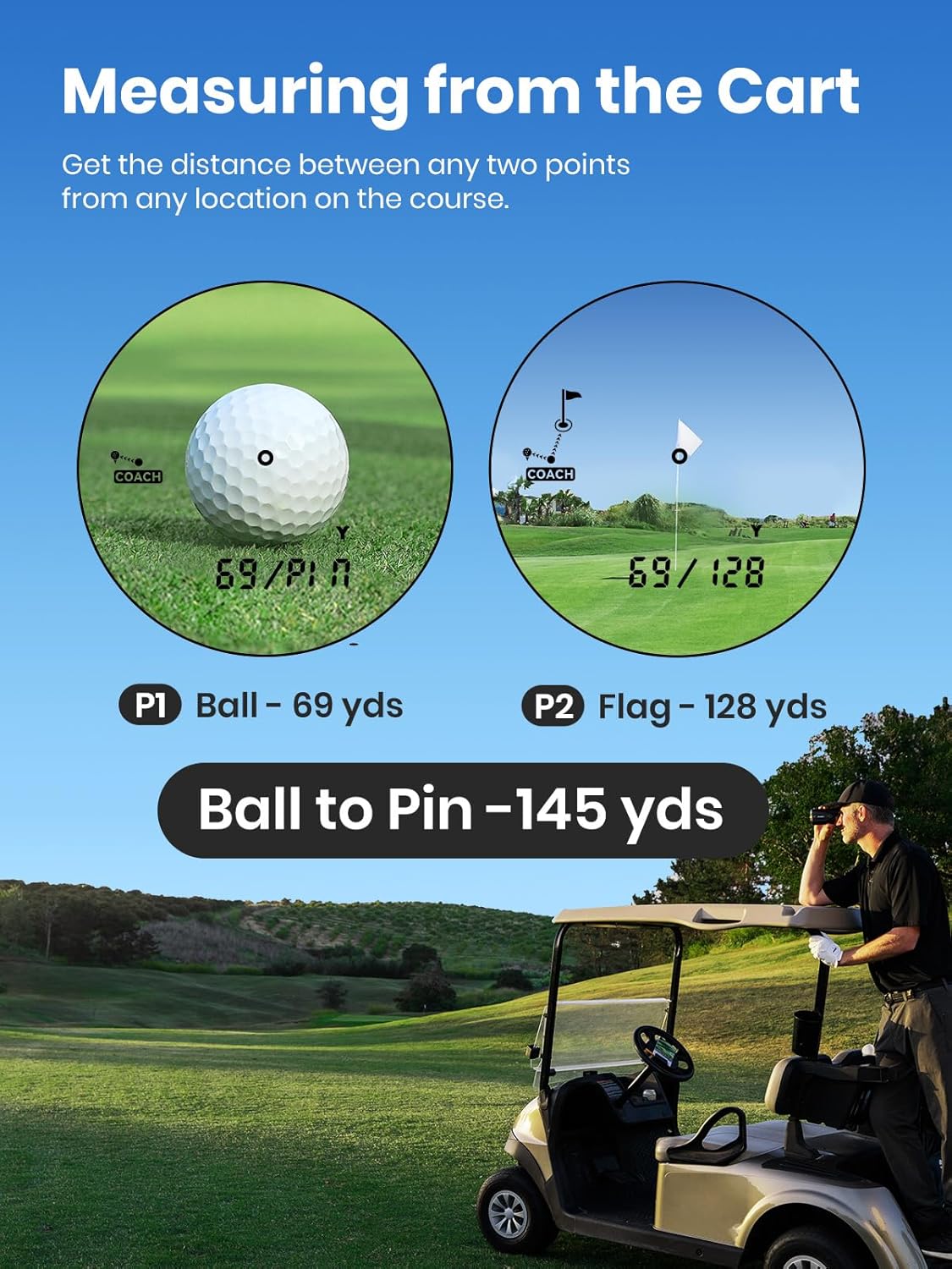 Golf Rangefinder with Slope Switch-1300 Yards